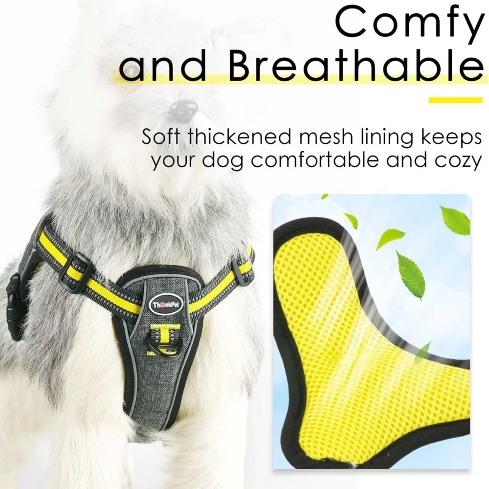 ThinkPet Step in Dog Harness No Pull, Front clip, for Training Walking Hiking